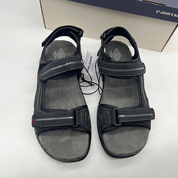 St. John\'s Bay Mens Strap Sandals Black Color Size 11M main image 9